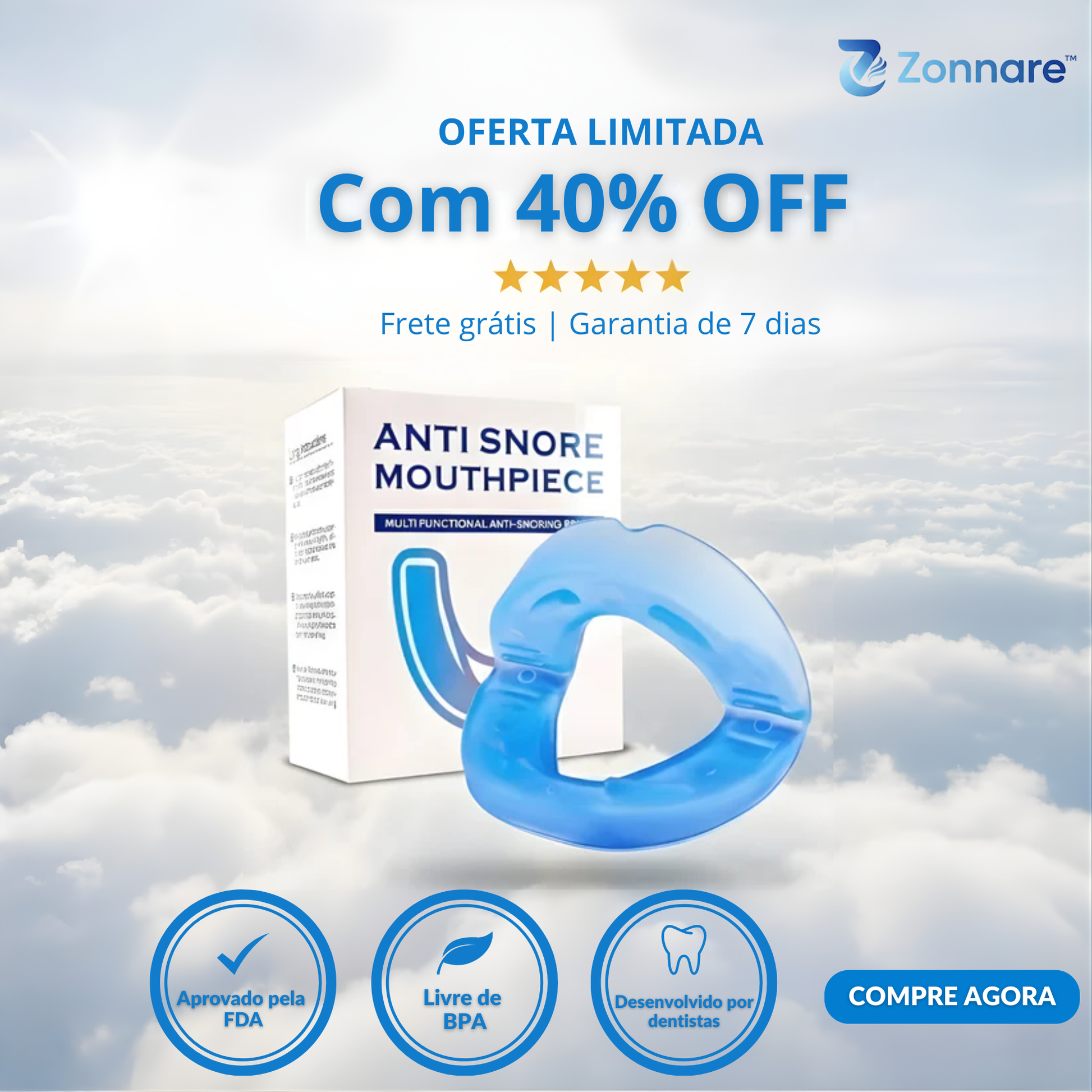 Protetor Bucal Anti-Ronco Zonnare